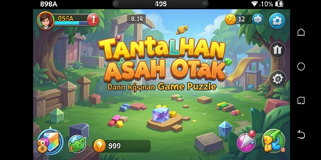 Screenshot gameplay 898A menampilkan tantangan teka-teki yang menarik.