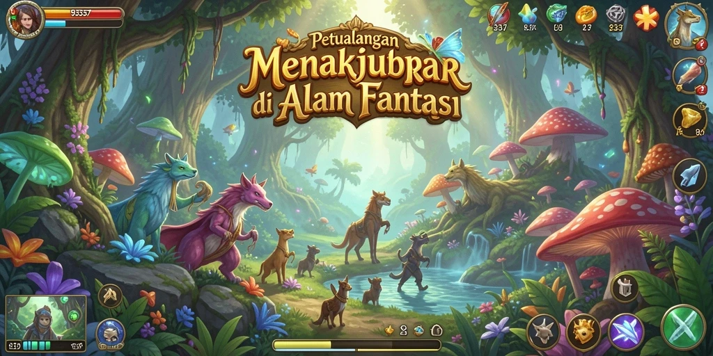Tampilan seru dalam permainan petualangan 93337.