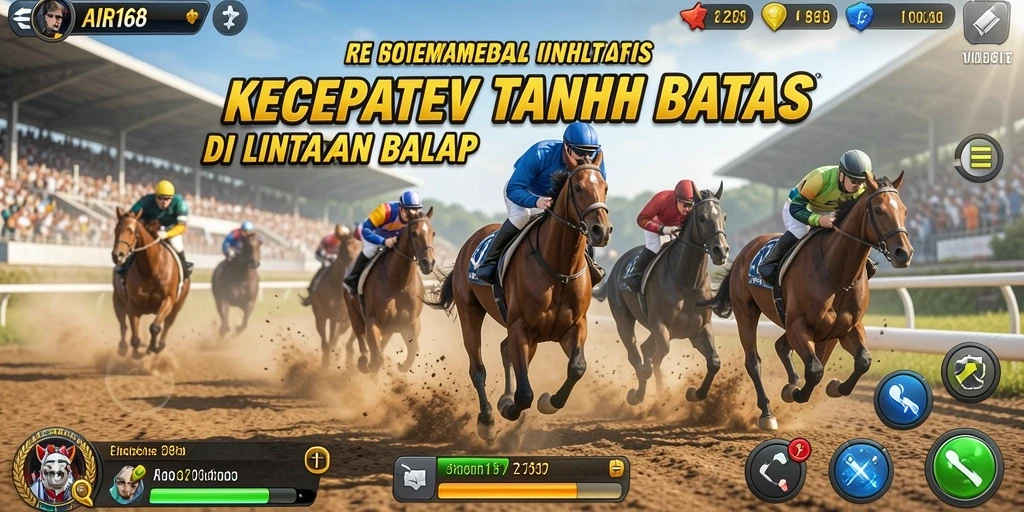 Tampilan gameplay menegangkan dalam balapan motor di AIR168.