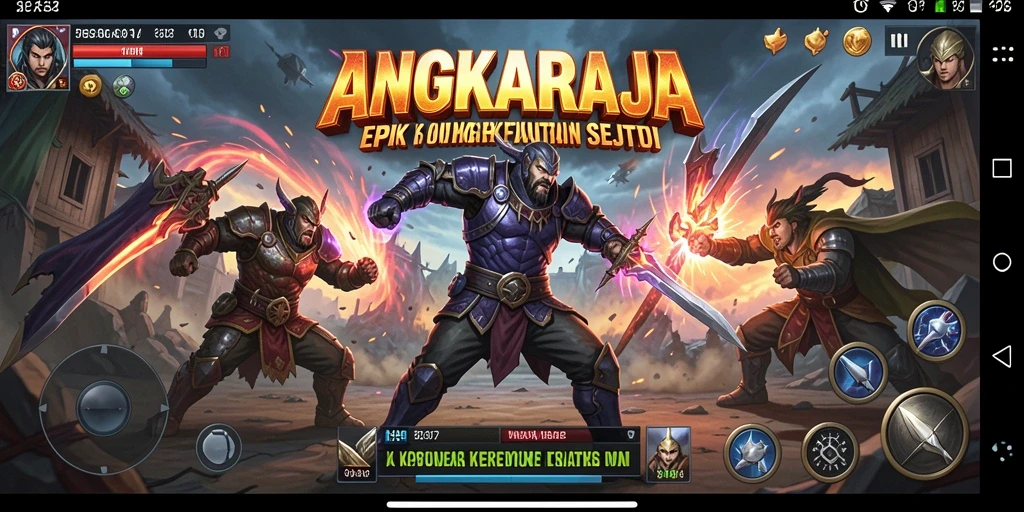 Tampilan aksi seru dalam pertarungan ANGKARAJA.