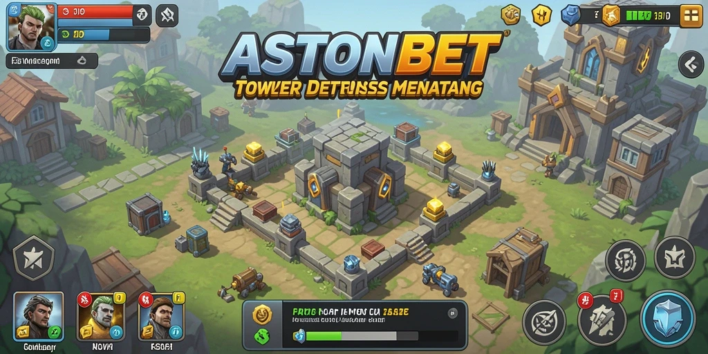 Gambaran gameplay ASTONBET yang mendebarkan dalam aksi Tower Defense.