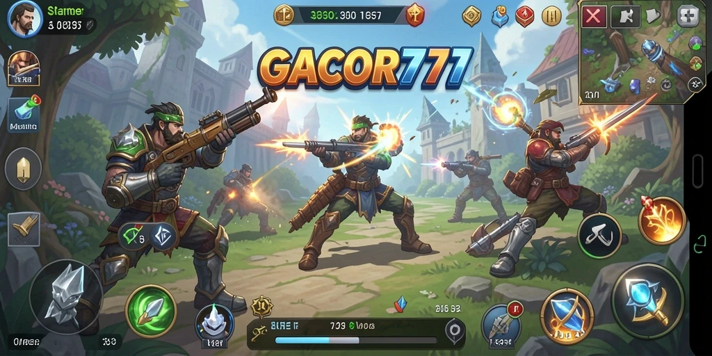 Tampilan grafis menakjubkan dalam gameplay strategi GACOR777.