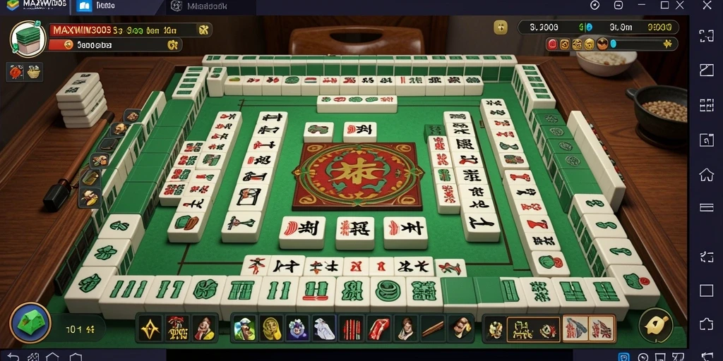 Tampilan gameplay seru dari MAXWIN303 yang menampilkan Mahjong.