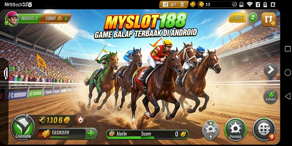 Tangkapan layar MYSLOT188 menunjukkan grafis balapan yang menakjubkan dan intensitas gameplay.