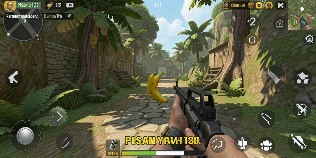 Gameplay PISANG123 yang seru dan mendebarkan di tengah pertempuran.