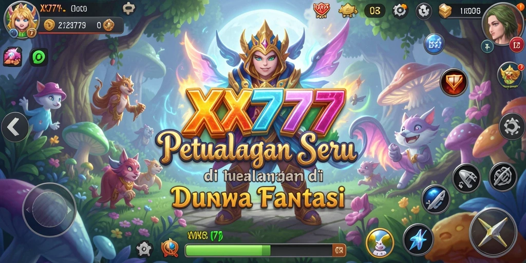 Tangkapan layar menampilkan pemain menjelajahi hutan rimbun dalam XXX777.